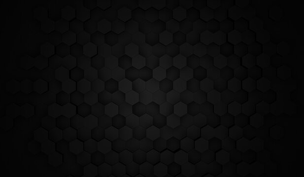 3d hexagon abstract background. Technological concept. beautiful texture dark background illustration