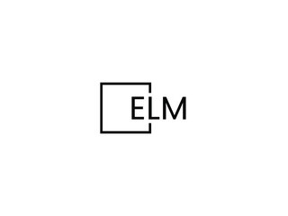 ELM Letter Initial Logo Design Vector Illustration