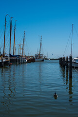 Fototapeta na wymiar houses and boats in Volendam