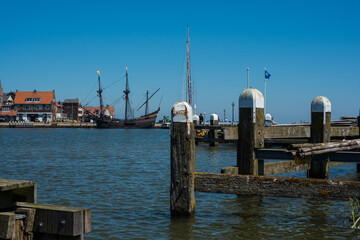 houses and boats in Volendam