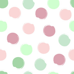 Pastel calm colors ink dots seamless pattern