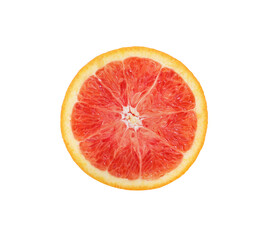 Orange fruits with slice isolated on white background