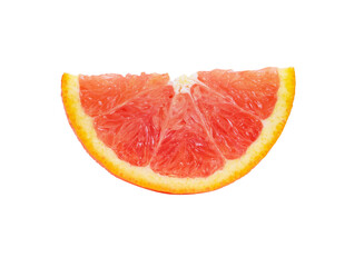 Orange fruits with slice isolated on white background