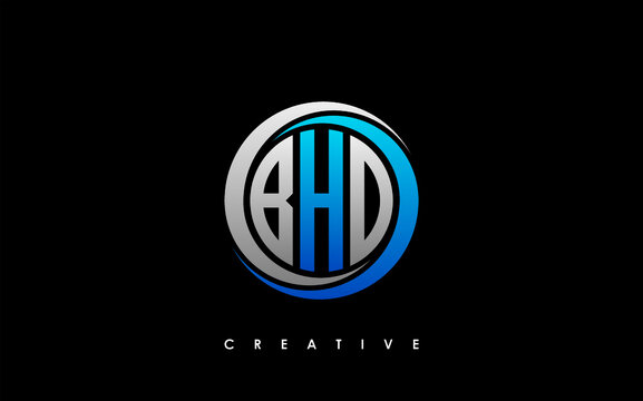 BHD Letter Initial Logo Design Template Vector Illustration