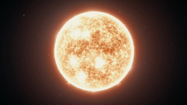 Slow Zoom Toward the Sun Glowing Hot - Medium Shot