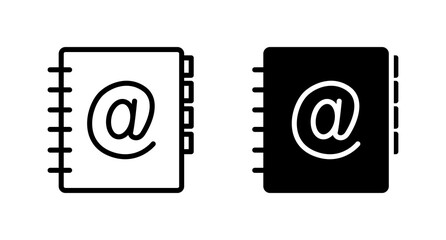 address book icon vector for web, computer and mobile app