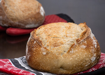 Nice rustic bread with long fermentation bubbles