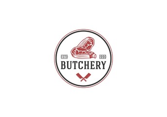 Butchery - logo concept. Butcher shop logo. in white background