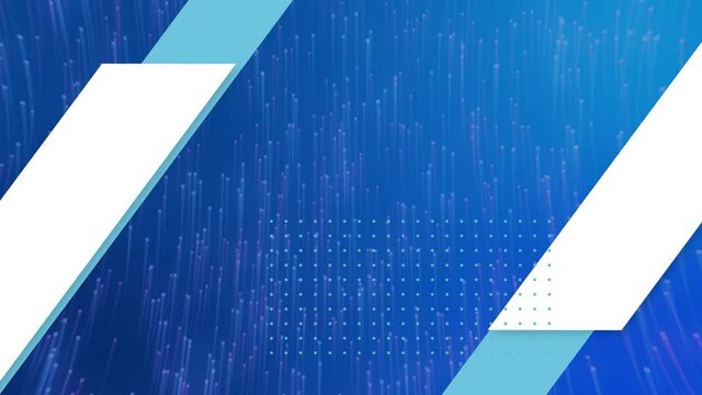 Animation of diagonal lines moving on blue background