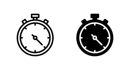 Stopwatch icon vector for web, computer and mobile app