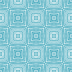 Arabesque hand drawn pattern. Turquoise