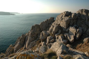Panorama à la pointe du Millier en Finistère Cornouaille Bretagne France	