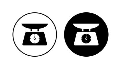 Scales icon set. Weight scale icon