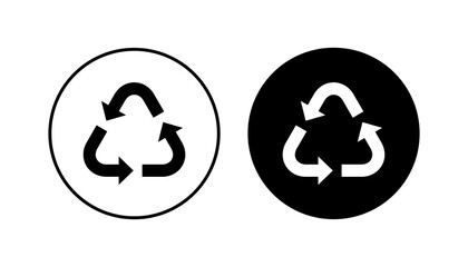 Recycle icon set. Recycling vector icon.