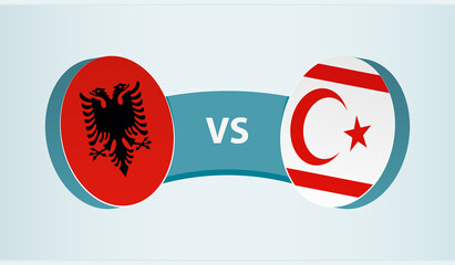 Albania versus Northern Cyprus, team sports competition concept.