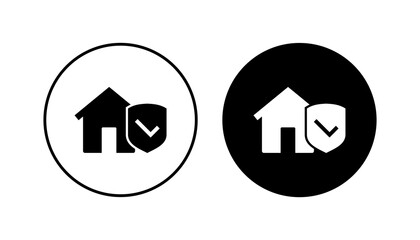 House insurance icon set. house protection icon.