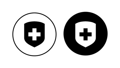 Obraz premium Health insurance icon set. Insurance health document icon
