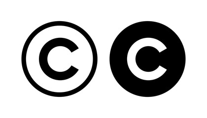 Copyright icon set. copyright symbols