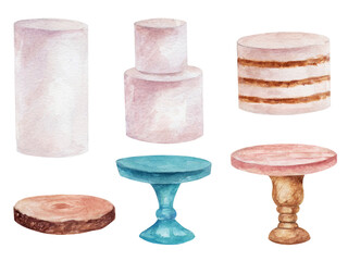 Watercolour Cakes