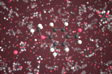Anisaldehyde molecule. Conceptual molecular model. Chemical 3d rendering