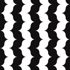 Brackets in black and white colors. Vector seamless brackets ornament.