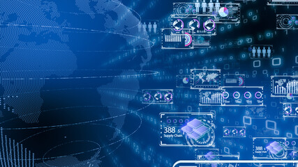 デジタル営業　在宅勤務　テレワーク　IoTによる大都市のデジタル化 背景画像のイメージ