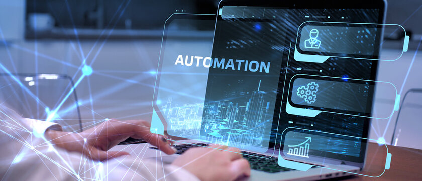 Automation Software concept as an innovation.  Business, Technology, Internet and network concept.