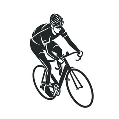 Obraz premium Cyclist. Bike illustration.