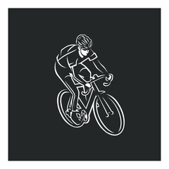 Fototapeta na wymiar Cyclist. Bike illustration.
