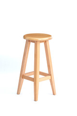 Wooden chair isolated on the white background.