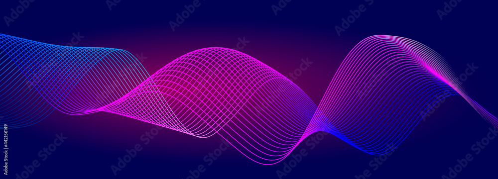 Aufkleber music abstract background. equalizer for music. abstract digital wave of particles. vector illustrat
