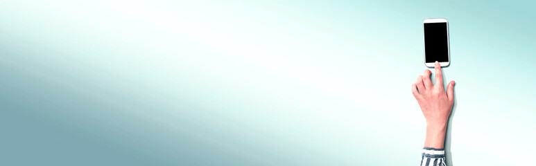 Person using a smartphone