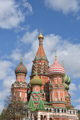 Fototapeta na wymiar View of the Moscow St Basil's Cathedral.