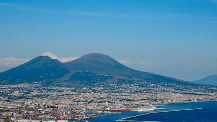 Obraz premium Golf von Neapel, Ausblick, Fernsicht, Küstenlandschaft