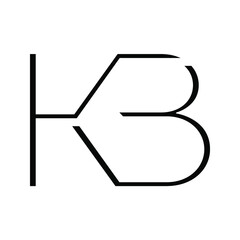 Illustration Vector Graphic of K and B initial design