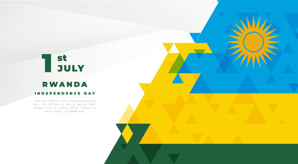 Banner illustration of Rwanda independence day celebration. Vector illustration.