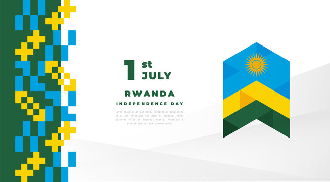 Banner illustration of Rwanda independence day celebration. Vector illustration. - Powered by Adobe