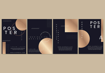 Editable Poster Layout with Geometric Style