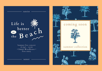 Tropical Summer Design Poster Layout