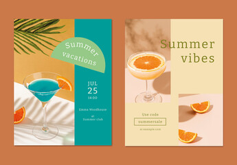 Editable Summer Vibes Flyer Layout