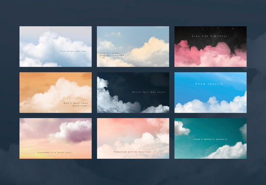 Sky and Clouds Banner Layour