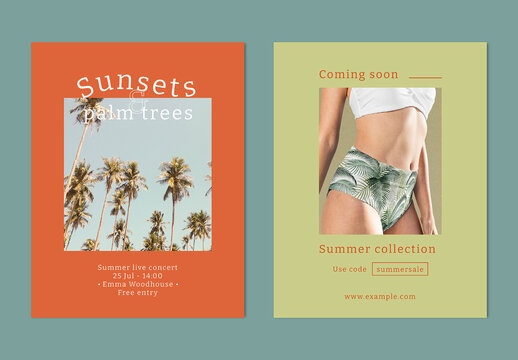 Poster Layout with Summer Style