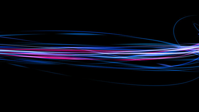 Beautiful abstract cosmic light rays background. Magic neon mystical sparks, shine streaks. Glow wave wind lines effect. Futuristic wave smoke power energy glare splash.