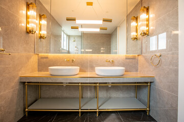 Fototapeta na wymiar luxury and classic bathroom concept