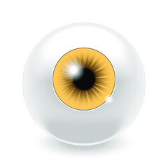 Eye icon isolated on a white background. 3d illustration
