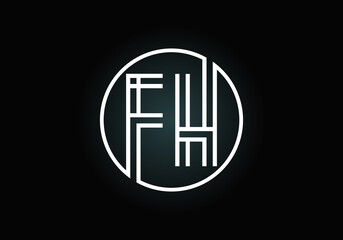 Initial F H Letter Logo With Creative Modern Business Typography Vector Template. Creative Abstract  Monogram Letter F H