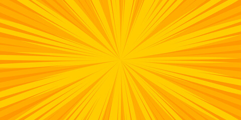 Obraz premium Pop art yellow comics book cartoon magazine cover. Cartoon funny retro pattern strip mock up. Vector halftone illustration. Vintage backdrop for comic superhero text, speech bubble, message.