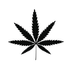 Cannabis leaf icon isolated on a white background