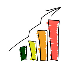 Infographic growth scale. Ilustration for buisness