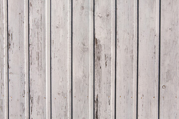 Obraz premium Vintage white wood background texture with knots and nail holes. Old painted wood wall